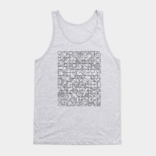 Electronic Music Producer Mosaic Pattern Black Tank Top